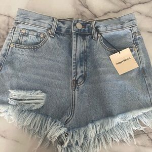 Superdown NWT light denim jean shorts size 28